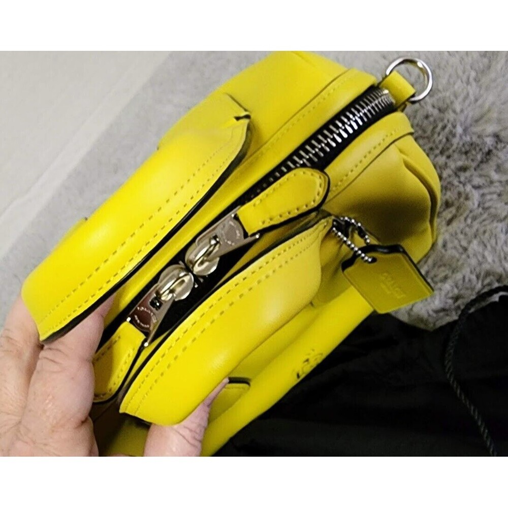 COACH X PEANUTS SNOOPY MINI SURREY YELLOW SATCHEL CROSSBODY LIMITED EDITION 100 - Picture 8 of 12